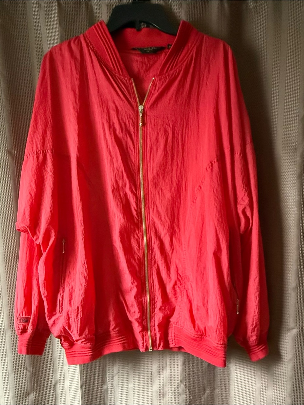Vintage Christian Dior Sport Vibrant Red Zip Up Bomber Jacket/ Windbreaker XL
